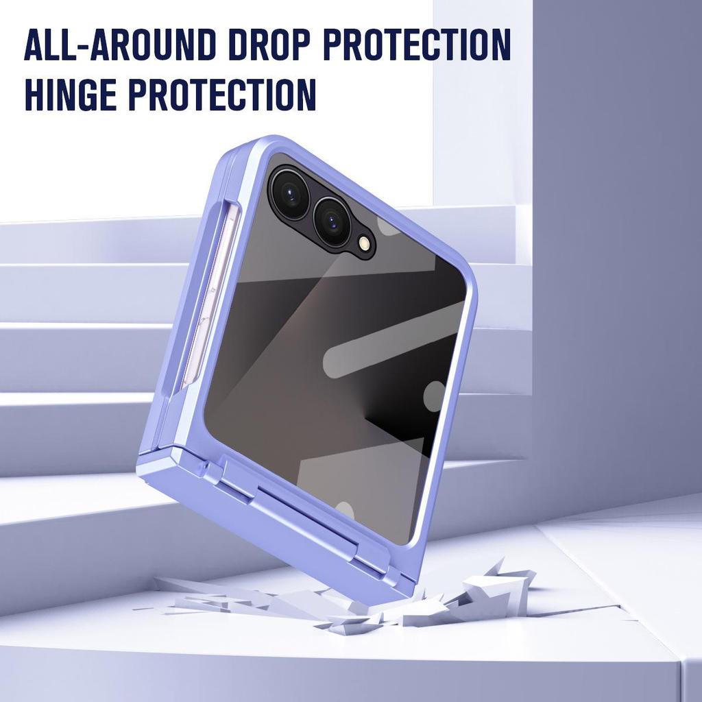 Чехол Samsung Z Flip 8 с шарниром и интегрированной защитой по всей поверхности для Flip 7/6