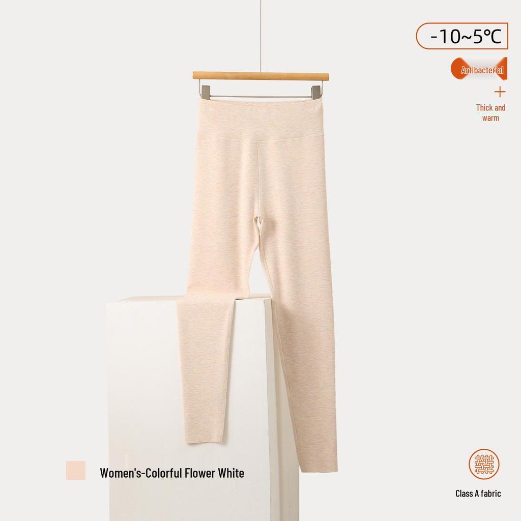 Мама и Малыш Кашемир Шелк Высокая Посадка Теплые Леггинсы - Женские Антибактериальные Осенние Брюки с Немецким Вельветом