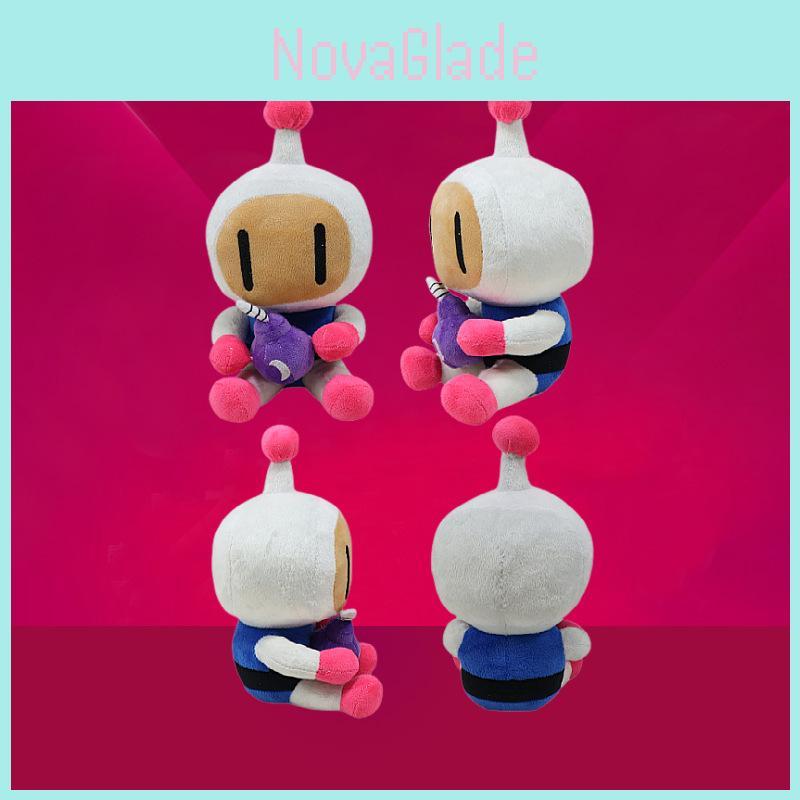 Delightful Bomberman Plush Doll Featuring Soft Coral Fleece Fabric Ideal For Gifts And Decor