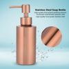 Stainless Steel Soap Dispenser Rose Gold Liquid Dispenser Pump Bottle  Salon Home Hotel Office
