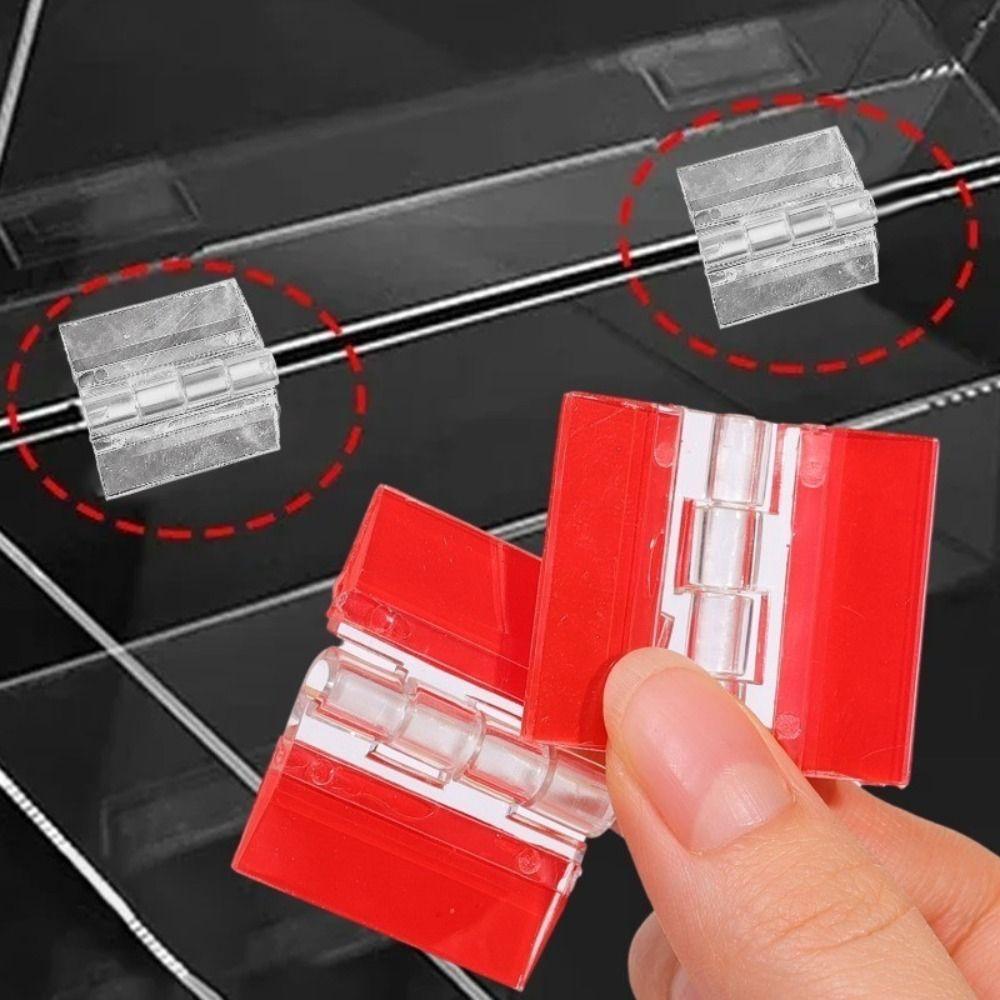 Новая самоклеящаяся складная петля Прозрачная DIY дверная петля Акриловая крепежная петля для шкафа, ящика, шкатулок для украшений