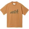 Nike Loose Letter Print Crew Neck Pullover Short Sleeve T-Shirt Men Tops Brown FN4255-200