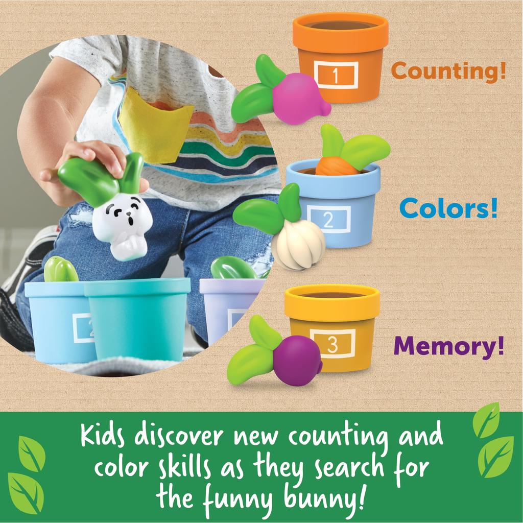 Learning Resources Заяц и овощи Прятки Огород Игра с числами Игра с цветом LER3604 Оригинальный продукт