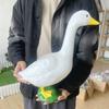 Garden Goose Statue Resin Lifelike Large Size White Goose Sculpture Ornament for Pool Yard Outdoor Decor Garden Goose Statue