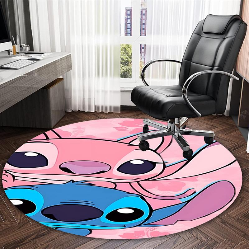 1pc S-Stitch2 Carpet, Round Rug, Comfortable, Suitable for Entryways, Living Rooms, Office, And Bedrooms, Christmas Decoration