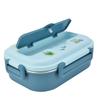 3 Compartment Leakproof Lunch Box With Soup Bowl Food Storage Container  For Office