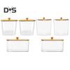 3Pcs Laundry Pods Container Clear Large Capacity Transparent Design Laundry Room Organization Containers with Bamboo Lids