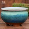 Yixing Handmade Coarse Pottery Medium Succulent Planter - Breathable Zisha Ceramic Ebony Tree Pot for Green Plants