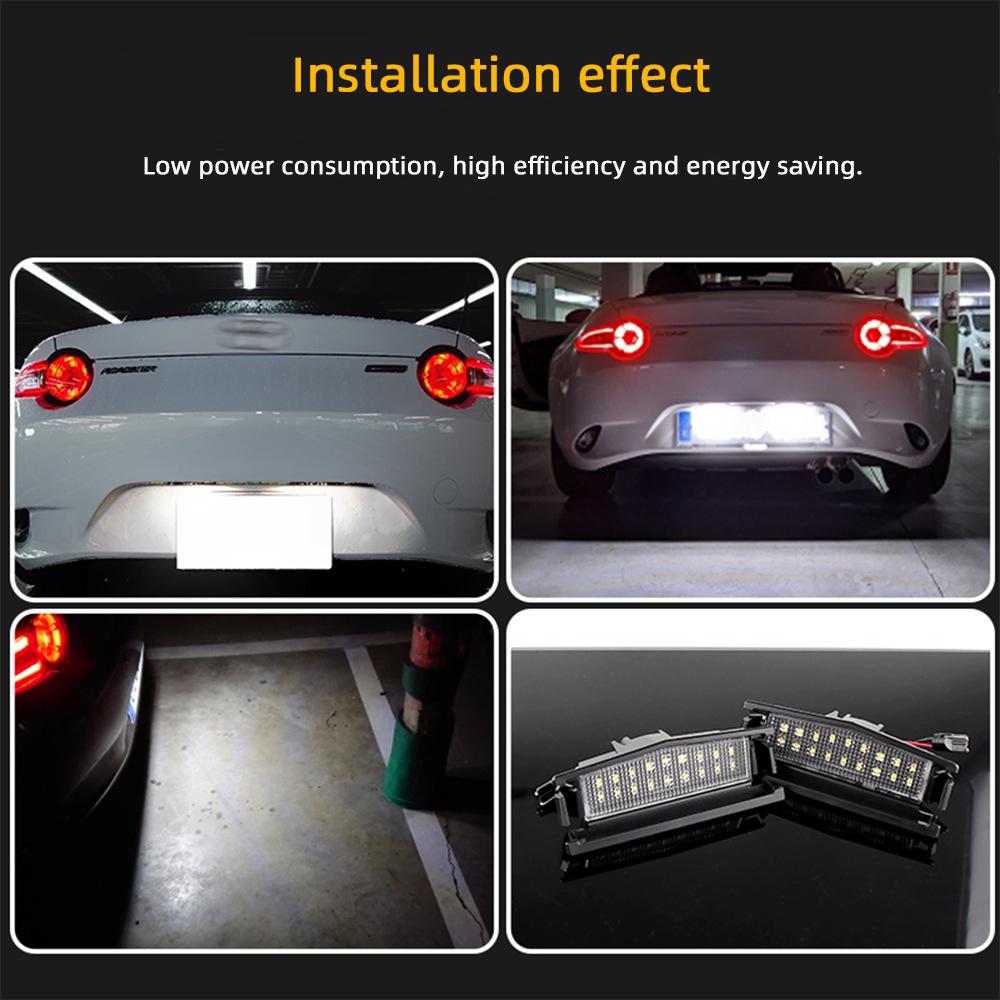 Светодиодные подсветки номерного знака Mazda 2 MX-5 Miata (18 светодиодов) (2pcs) - черный