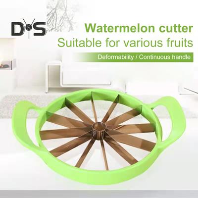 Резак для фруктов из нержавеющей стали с удобной нескользящей ручкой, инструмент для нарезки арбуза, товары для дома
