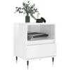 Table de chevet - Maison Exclusive - blanc brillant - lot 2 pièces - 40x35x50 cm