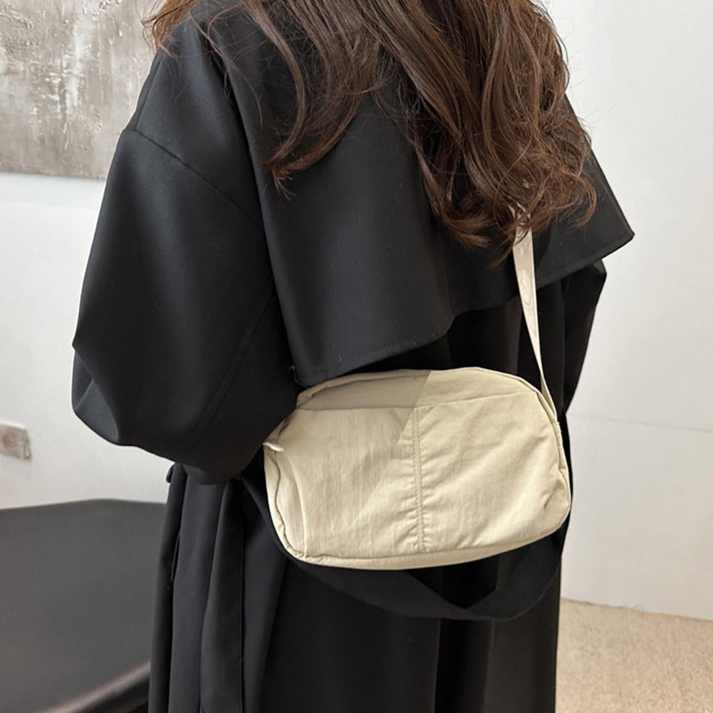 Square Crossbody Bag Quick-dry Nylon Commuting Bag Large Capacity Versatile Handbags Lightweight Casual Shoulder Bag