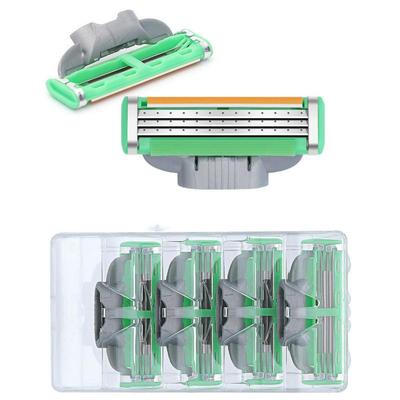 4 шт. лезвия для бритья 3 бритвенных лезвия безопасная бритва бренд опасная бритва трехслойное бритье лезвие для бритья