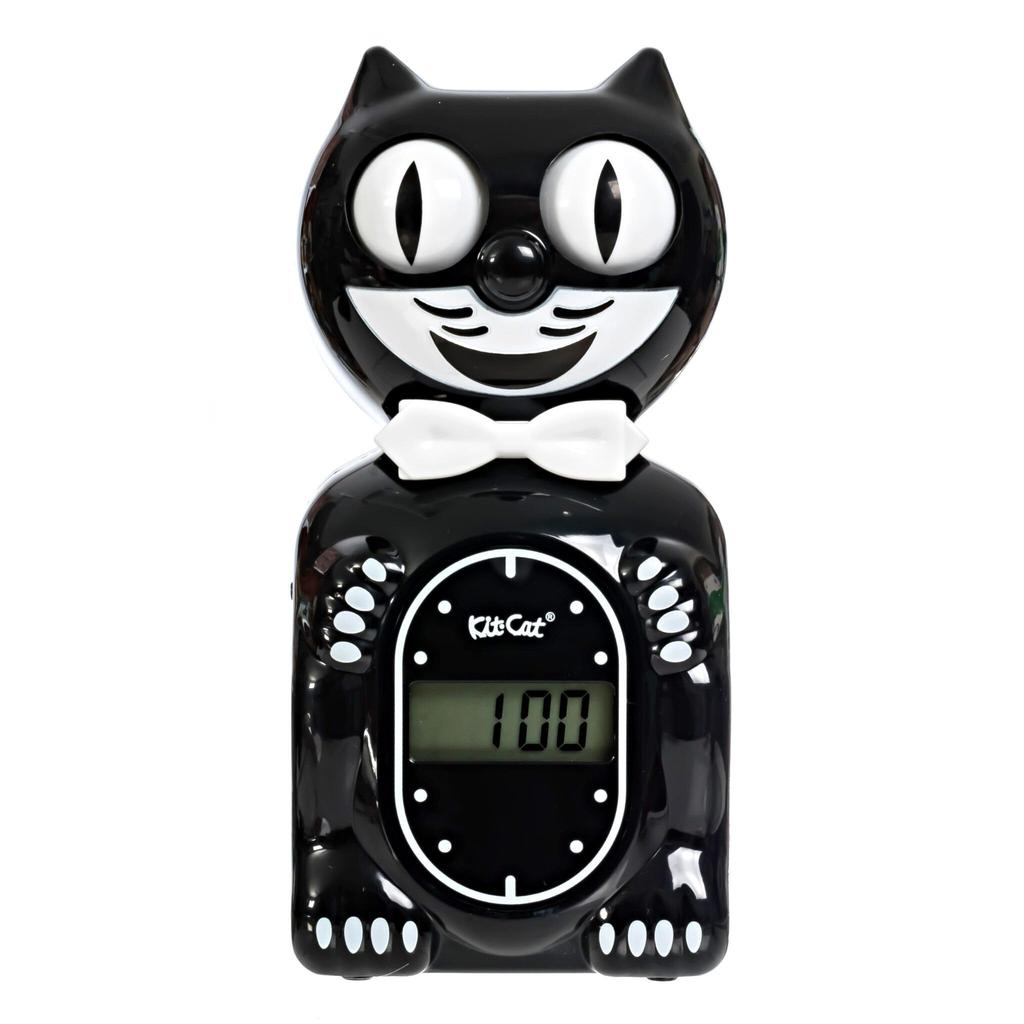 Kit Cat Klock Kit Cat Часы, Милые Цифровые Часы с Кошкой, Черные