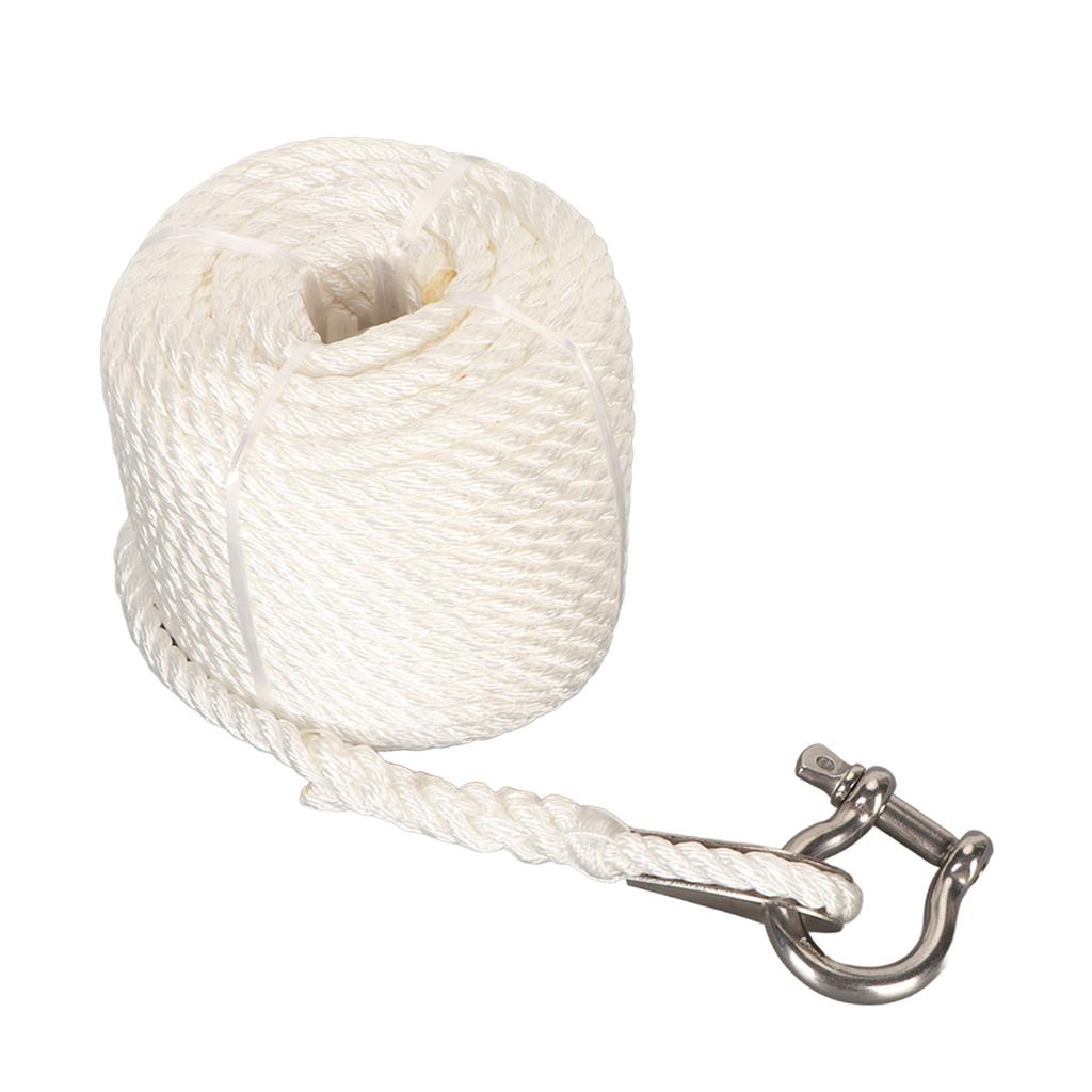 75FT Double Braid Nylon Boat Dock Lines 1565 Lbs Breaking Force Mooring Rope for Berthing Towing Hoisting