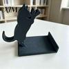 Durable Pla Bookends Cute Black Cat Bookends, 3D Printed Silhouette Book Holder, Minimalist Home Decor Creative Support for Desk Office Decorative
