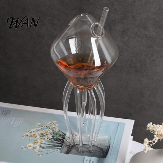 Multi-functional Glass Octopus Tentacle Wine Goblets, Jellyfish Shape Cocktail Glass, Artistic Stemware for Celebration Drinkware Wine, Cool
