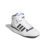 adidas Оригинальные FORUM Mid J Устойчивые к истиранию Высокие Детские Скейтбордические Кроссовки Бело-Серые Подростковые Сникеры GY7061