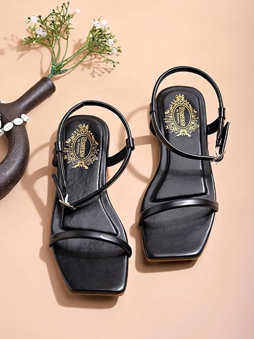 Женские босоножки Shoetopia на ремешке вокруг щиколотки  Минималистичные плоские сандалии с пряжкой  Повседневная и праздничная обувь