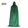 Mysterious Witch Wizard Cape Unisex Adults Hooded Cloak, Velvet Vampire Cape, Renaissance Masquerade Party Outfit Prop Medieval Halloween Costume for