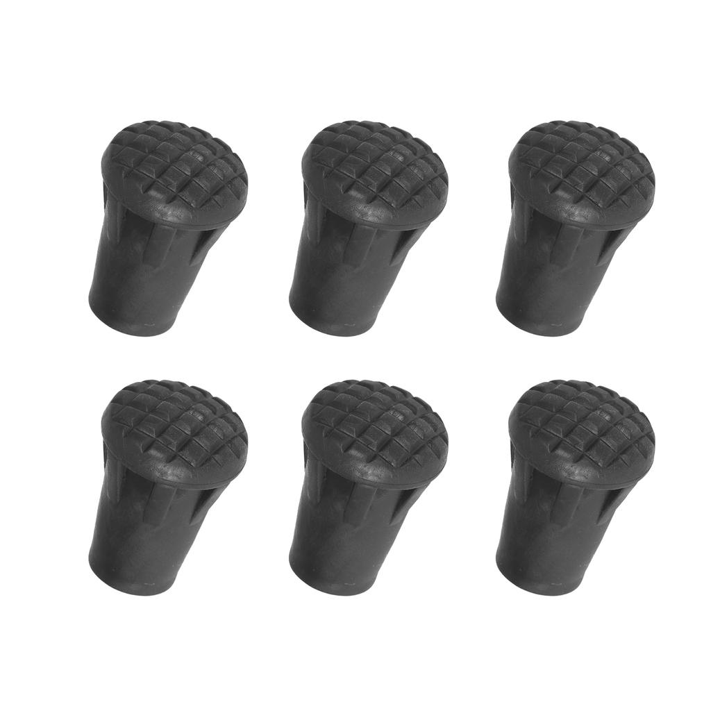 6pcs set Replacement Outdoor Trekking Hiking Pole Tip End Walking Stick Cap Cover Protector
