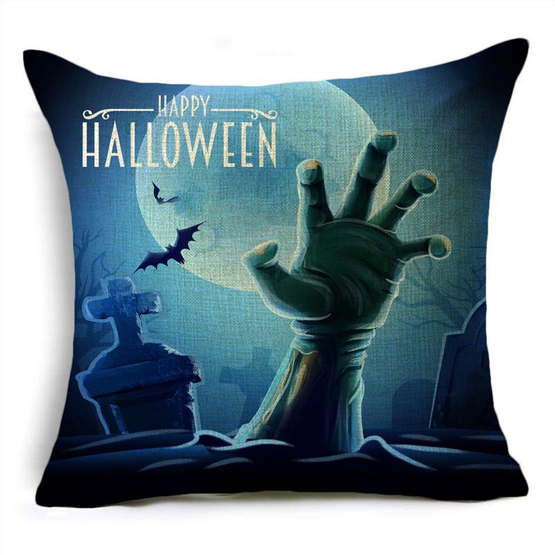 Хэллоуин Happy Тыква Фонарь Луна Кладбище Печати Чехлы для подушек Главная Гостиная Диван Украшение Наволочка
