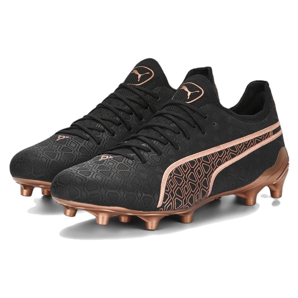 Puma King Ultimate Comfortable Lace-Up Versatile FG (Rubber Long Stud) Soccer Shoes Men Soccer Shoes Black 107554-01