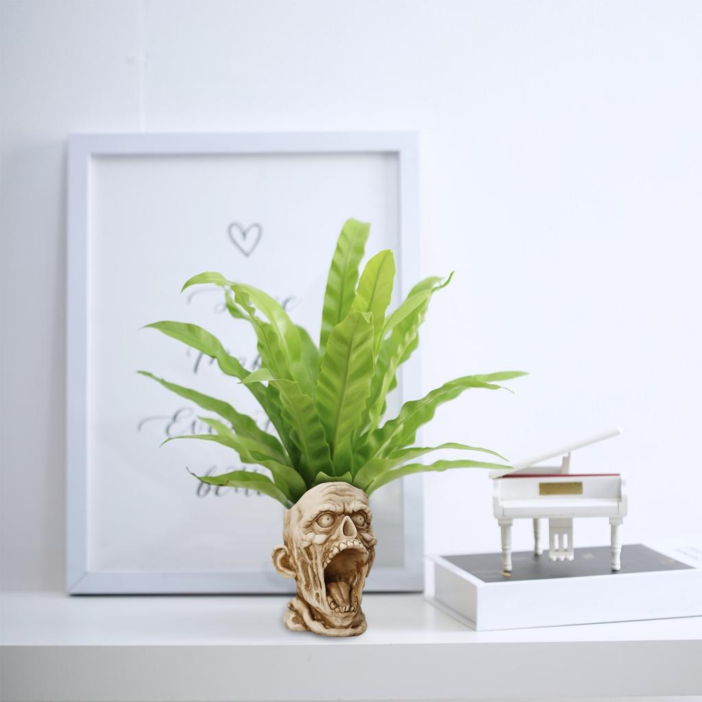 Ужасный цветочный горшок, креативное комнатное зеленое растение из смолы для сада, горшечные украшения для цветочных горшков