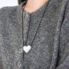 POSTLUDE [silver] BOLD HEART PENDANT ROPE Necklace