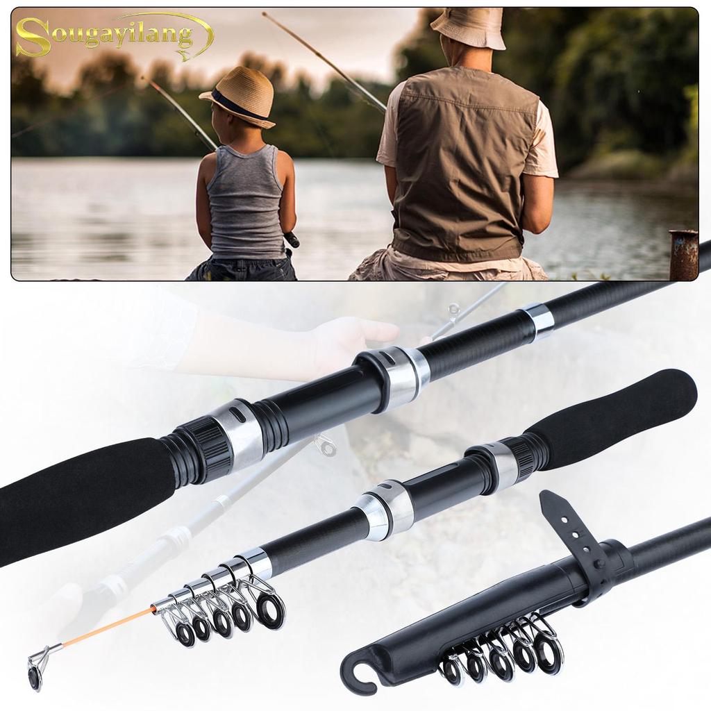 SOUGAYILANG Спиннинговая телескопическая удочка 1,6 м, 99% углеродное волокно, удочка для путешествий, уличная рыболовная удочка для окуня Pesca