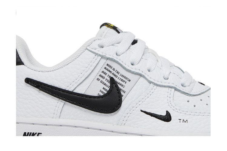 Kids' Sneakers Nike Air Force 1 Low Utility White Black (PS) White/White-Black-Tour Yellow