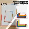 Corner Alignment Tool 7Pcs/Set Paper Crafting Rulers with Storage Case, Color-Coded L-Shaped Pastel Color Size Tabs, Layering Guide