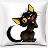 Наволочка с рисунком милого кота и животных, украшения, аксессуары для праздничной вечеринки, гостиной, спальни, домашний декор