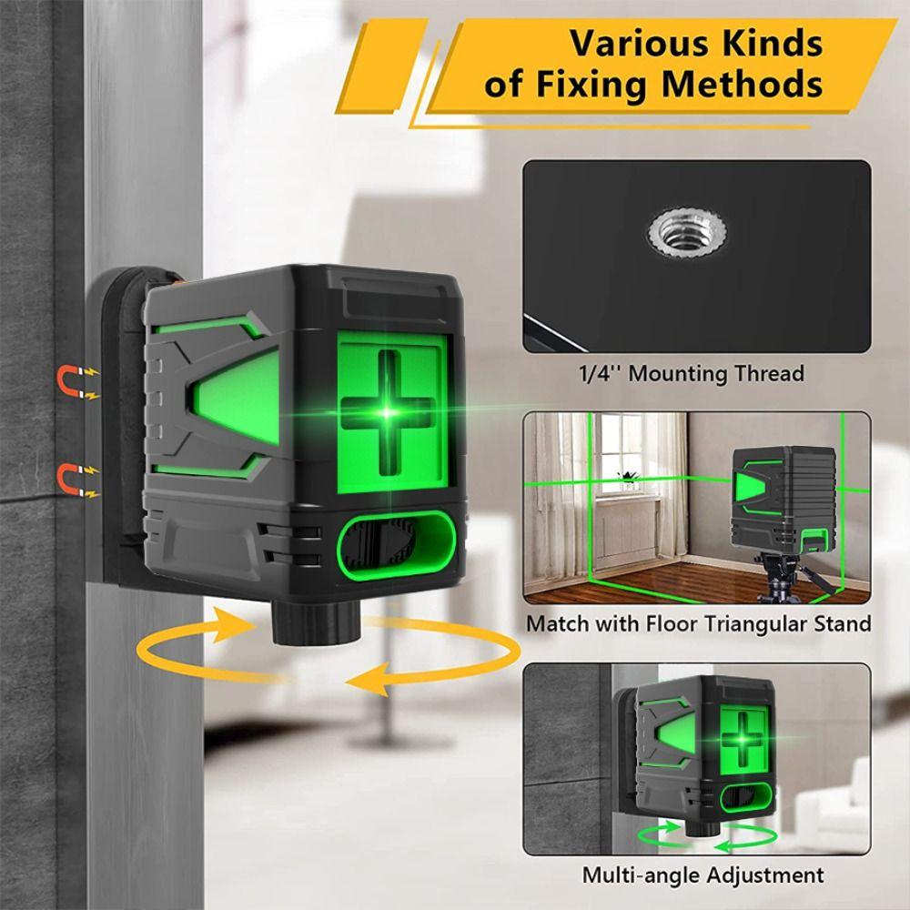 Самовыравнивающийся лазерный уровень Горизонтальный перекрестный лазер Мощный свет Строительный инструмент