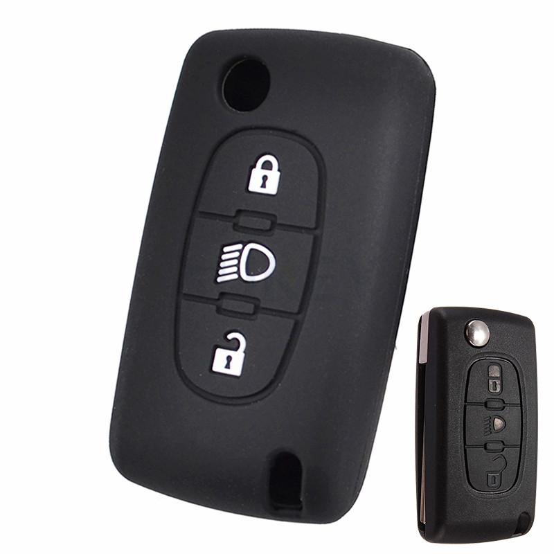Силиконовый чехол для ключа для Citroen C1 C2 C3 C4 C5 C6 C8 Picasso Xsara Для Peugeot 107 206 308 307 3008 508 5008 Крышка для брелока дистанционного управления