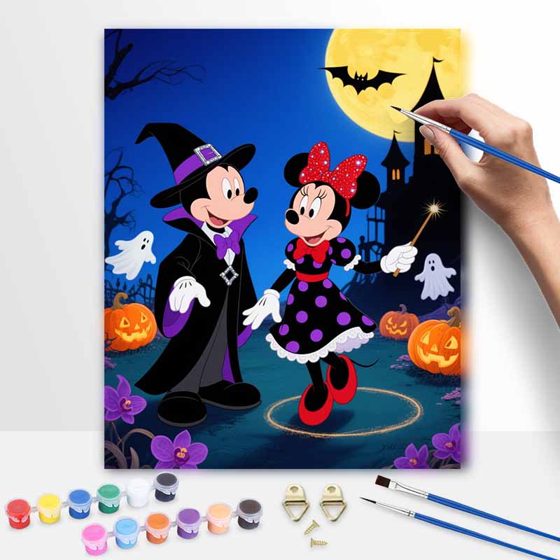 Disney Хэллоуин цифровой набор для масляной живописи ручной работы DIY домашние украшения