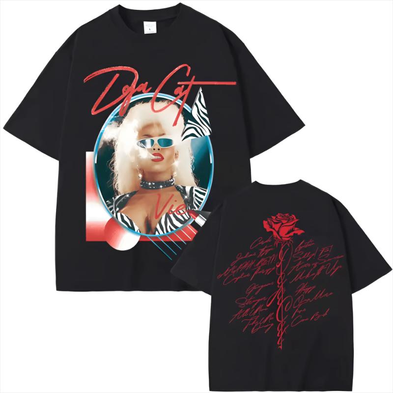 DOJA CAT SpringSummer 2026 Unisex Adult Style DOJA CAT Official Playlist Doja Cat HighQuality Pure Cotton TShirts