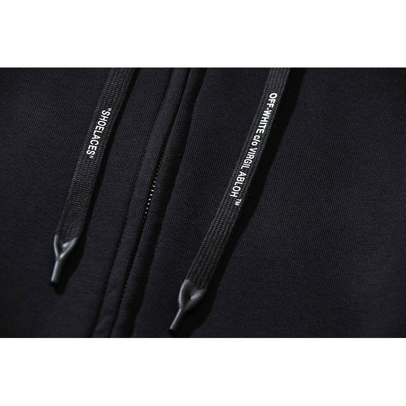 Off-White 2026 Autumn/Winter New OW Oil Painting Figure Pattern Men's and Women's Zipper Hoodie