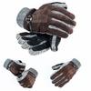 Mens Winter Warm Gloves Leather Thicken Cotton Windproof Driving Mittens
