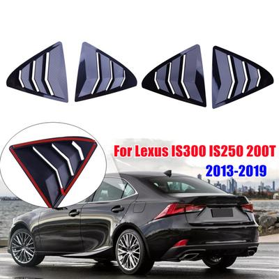 Для Lexus IS300 IS250 200t 2013- АБС-пластик Заднее окно Четверть Жалюзи Накладка Вентиляционное отверстие сбоку Отделка Автомобильные клейкие аксессуары