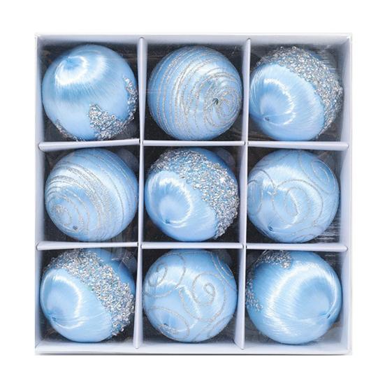 9 шт. 3,15 дюйма Рождественские шары Украшения Блеск Блестки Рождественские Подвески