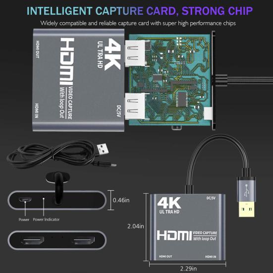4K 1080P HDMI-совместимый в USB 3 Видео Аудио Сквозной выход Высокая четкость 1080p60