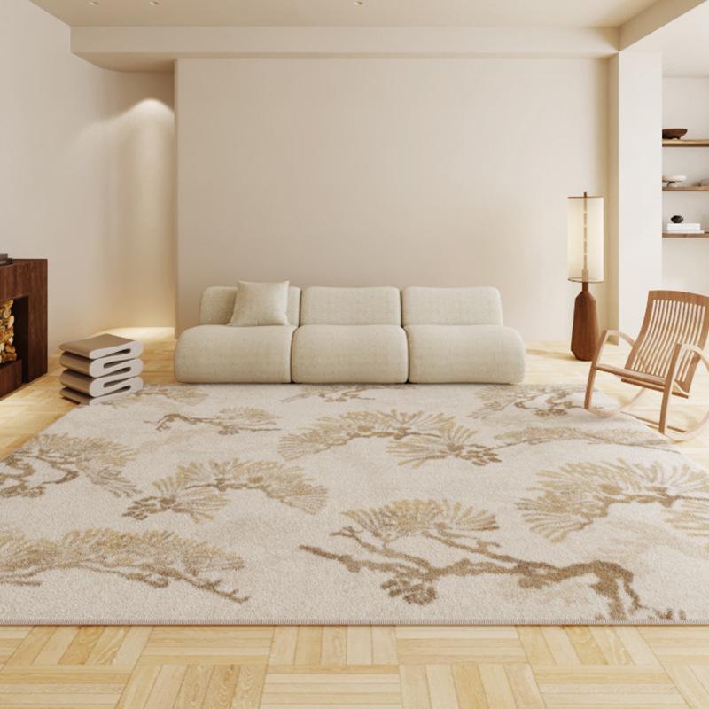 Ковер из овчины в стиле ваби-саби: Толстая, длинная полоса для спальни, дивана или журнального столика