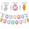 Easter Party Decoration Easter Egg Banner Flower Theme Set