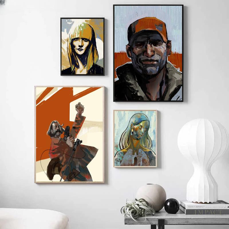 Disco Elysium игровые персонажи абстрактный портрет холст картины постеры и принты настенные художественные картинки для гостиной домашний декор