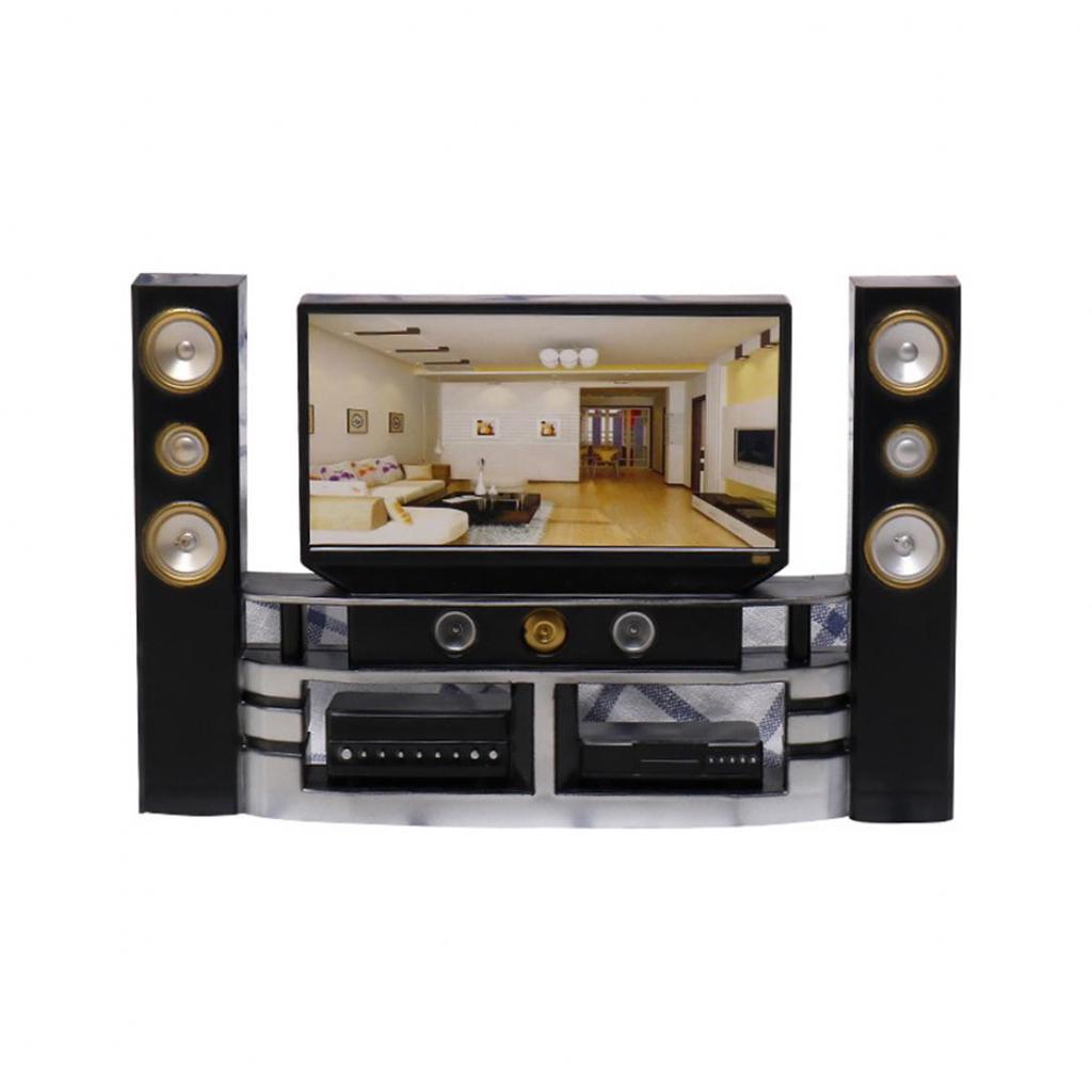 BABY ACC Miniature TV Speaker Appliance Set Kids Pretend Play Toy Dollhouse Accessory