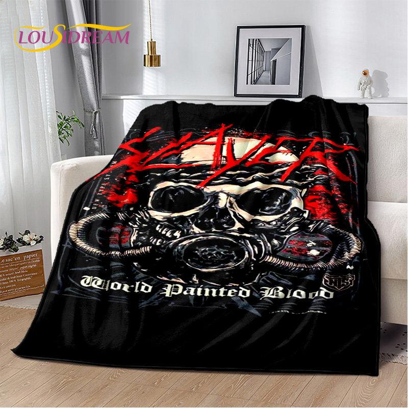 Мягкое плюшевое одеяло Slayer Heavy Metal Band, фланелевое одеяло, одеяло для гостиной, спальни, кровати, дивана, чехол для пикника, теплое детское одеяло