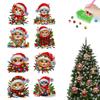 8Pcs Acrylic Special Shaped Christmas Cartoon Hanging Diamond Art Kits 5D DIY Diamond Art Hanging Decorations Bedroom Decoration
