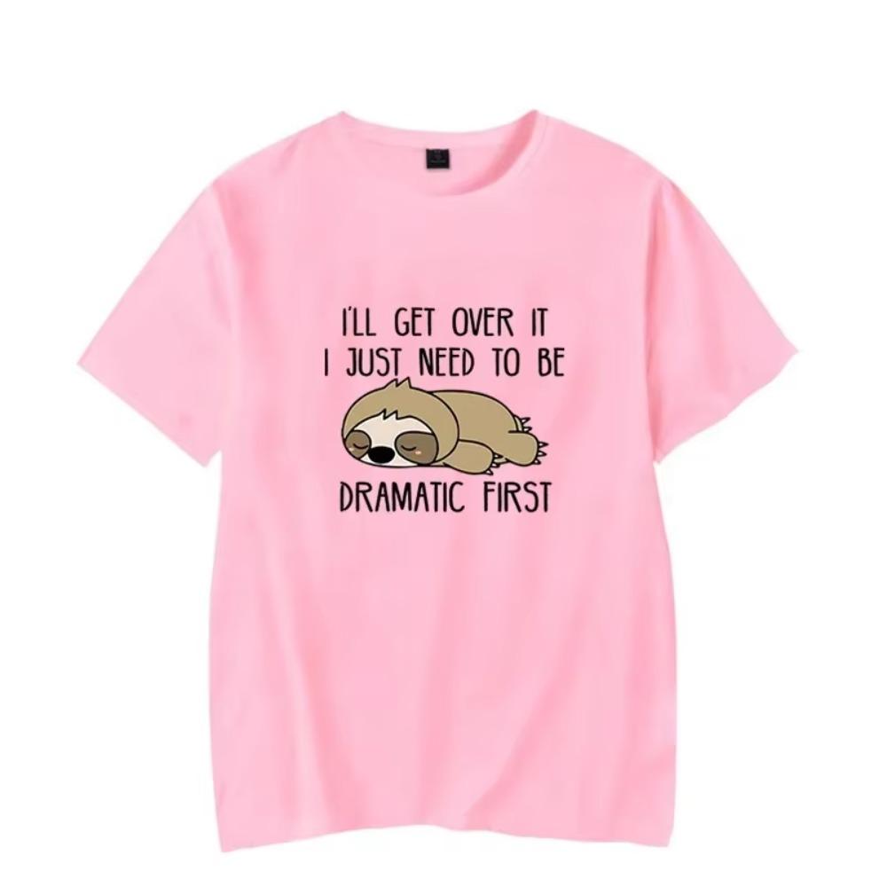 Мужская футболка Я это переживу Футболка Смешная футболка Ленивый ленивец Графические футболки Оверсайз Мужская Женская футболка Мужские брендовые футболки