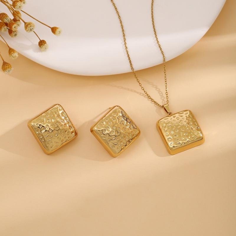 Европейский и американский изысканный нерегулярный роскошный креативный многоугольный геометрический текстура листа цветок любовь серьги ожерелье набор